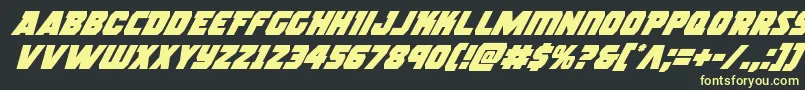 rogueherosuperital Font – Yellow Fonts on Black Background