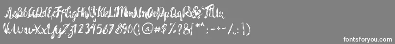 Rohman Grunge Font – White Fonts on Gray Background