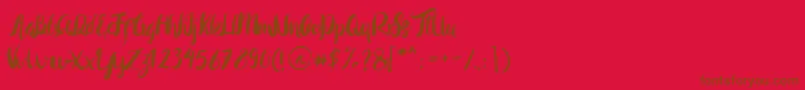 fuente Rohman Regular – Fuentes Marrones Sobre Fondo Rojo