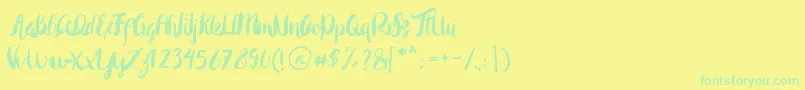 Czcionka Rohman Regular – zielone czcionki na żółtym tle