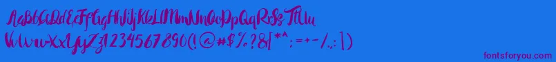 Шрифт Rohman Regular – фиолетовые шрифты на синем фоне