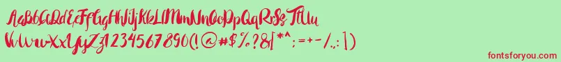 Rohman Regular Font – Red Fonts on Green Background