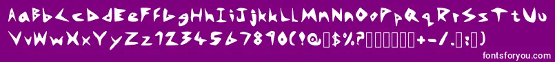 RokAZine Regular Font – White Fonts on Purple Background