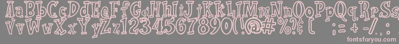 Rolade outline Font – Pink Fonts on Gray Background