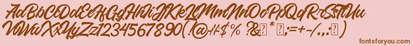 More about Roland Font Roland Font – Brown Fonts on Pink Background