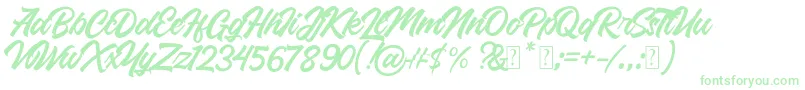 Czcionka Roland – zielone czcionki
