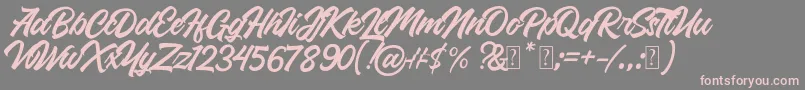 Roland-Schriftart – Rosa Schriften auf grauem Hintergrund