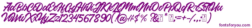 Roland Font – Purple Fonts on White Background