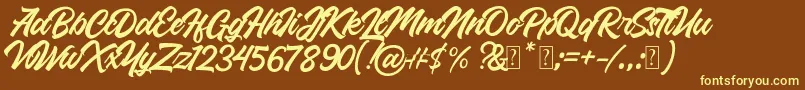 fuente Roland – Fuentes Amarillas Sobre Fondo Marrón