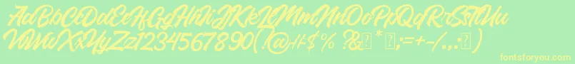 fuente Roland – Fuentes Amarillas Sobre Fondo Verde