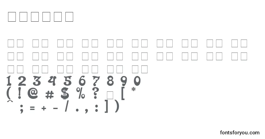 Шрифт Roland (139039) – алфавит, цифры, специальные символы