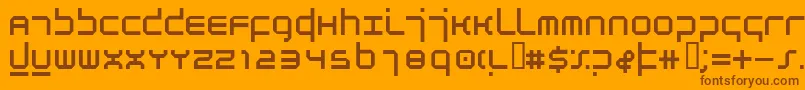 フォントAtmosphereRegular – オレンジの背景に茶色のフォント