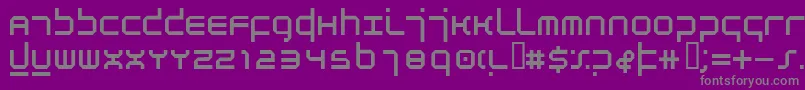 フォントAtmosphereRegular – 紫の背景に灰色の文字