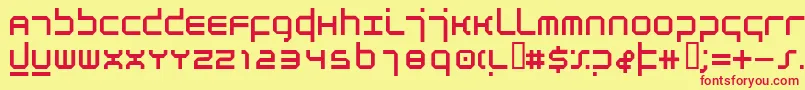 AtmosphereRegular Font – Red Fonts on Yellow Background