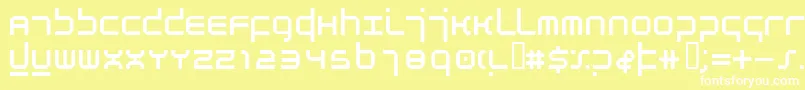 フォントAtmosphereRegular – 黄色い背景に白い文字