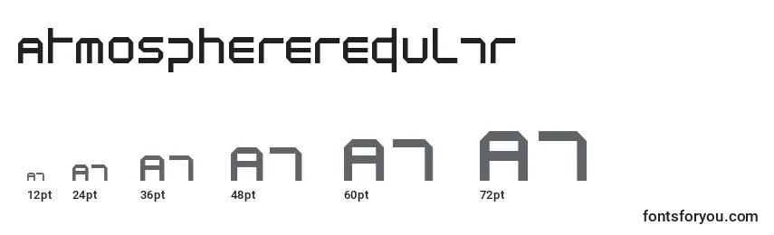 AtmosphereRegular Font Sizes