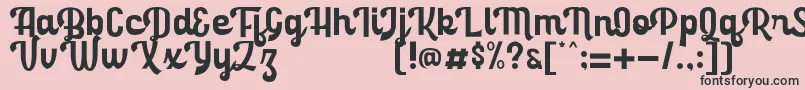 RolandaDemo Font – Black Fonts on Pink Background