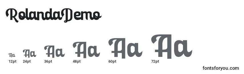 RolandaDemo Font Sizes