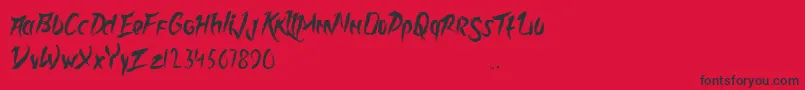 Rolingline Font – Black Fonts on Red Background