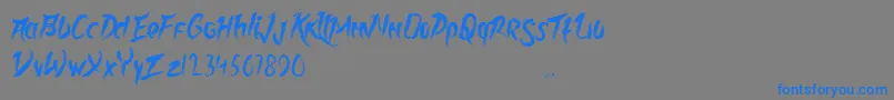 Rolingline-Schriftart – Blaue Schriften auf grauem Hintergrund