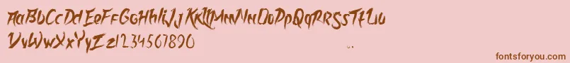 Rolingline Font – Brown Fonts on Pink Background