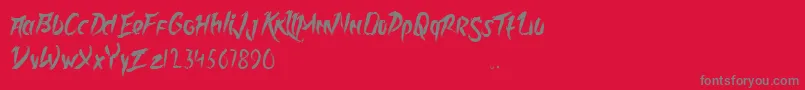 Rolingline Font – Gray Fonts on Red Background