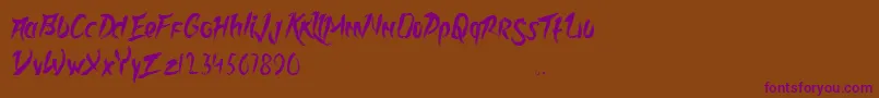 Rolingline Font – Purple Fonts on Brown Background