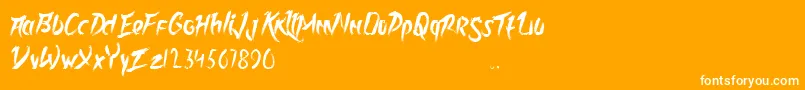 Rolingline Font – White Fonts on Orange Background