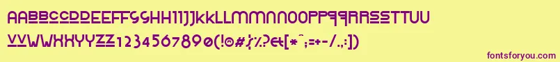 ROLIRE   Font – Purple Fonts on Yellow Background