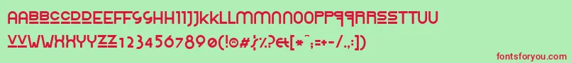 ROLIRE   Font – Red Fonts on Green Background