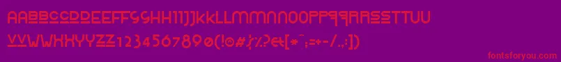 フォントROLIRE   – 紫の背景に赤い文字