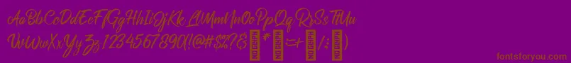 Подробнее о шрифте RolleteQaku Regular Шрифт RolleteQaku Regular – коричневые шрифты на фиолетовом фоне