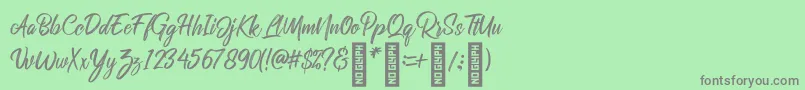 Шрифт RolleteQaku Regular – серые шрифты на зелёном фоне