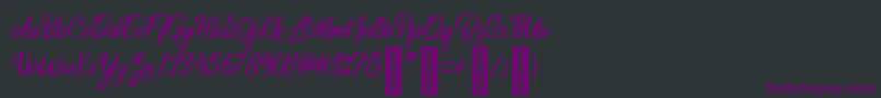 RolleteQaku Regular Font – Purple Fonts on Black Background