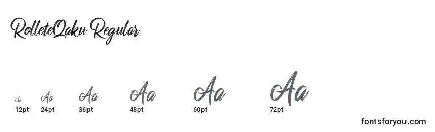 RolleteQaku Regular Font Sizes