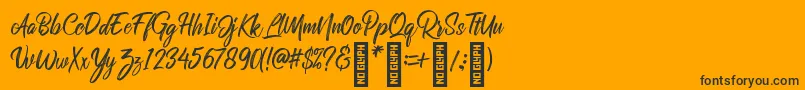 RolleteQaku Regular Font – Black Fonts on Orange Background