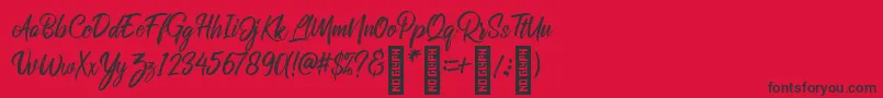 Police RolleteQaku Regular – polices noires sur fond rouge