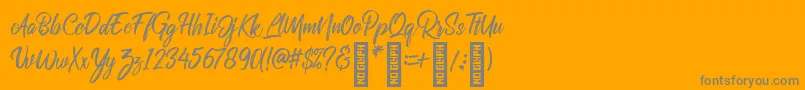 RolleteQaku Regular Font – Gray Fonts on Orange Background