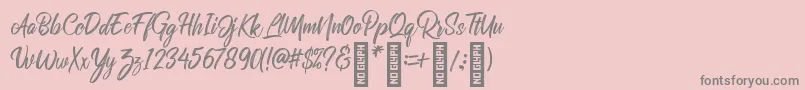 RolleteQaku Regular Font – Gray Fonts on Pink Background