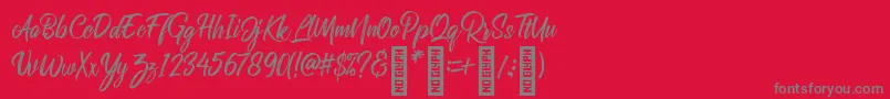 RolleteQaku Regular Font – Gray Fonts on Red Background