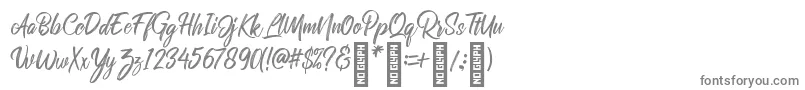RolleteQaku Regular Font – Gray Fonts on White Background