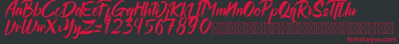 Rollingdore Font – Red Fonts on Black Background