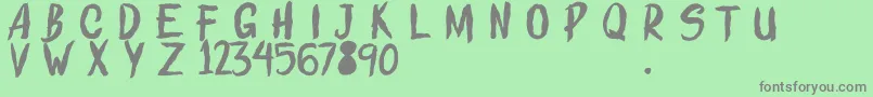 ROLLINGSTROKESDEMO Font – Gray Fonts on Green Background