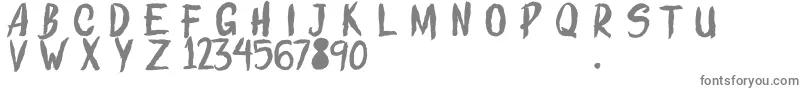フォントROLLINGSTROKESDEMO – 白い背景に灰色の文字