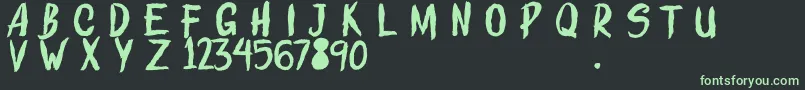 ROLLINGSTROKESDEMO-Schriftart – Grüne Schriften auf schwarzem Hintergrund