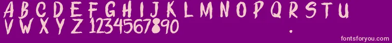 ROLLINGSTROKESDEMO Font – Pink Fonts on Purple Background