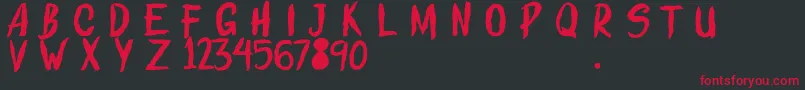 ROLLINGSTROKESDEMO Font – Red Fonts on Black Background