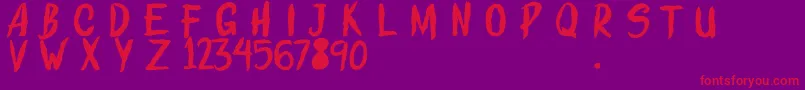 ROLLINGSTROKESDEMO Font – Red Fonts on Purple Background