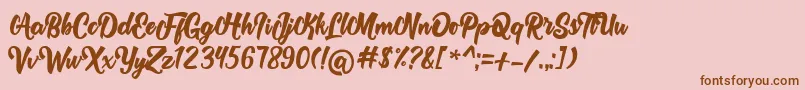 Rolyta   Demo Font – Brown Fonts on Pink Background