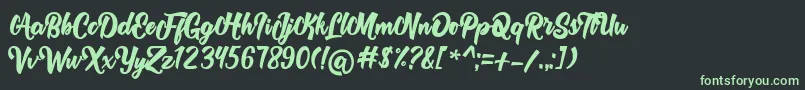 Rolyta   Demo Font – Green Fonts on Black Background